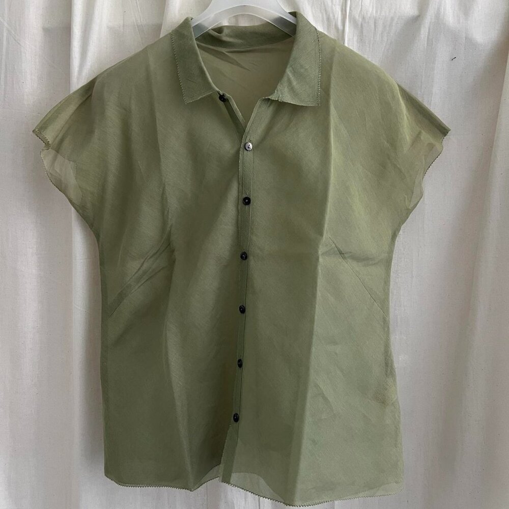 Sheer button up shirts by Jurgen Lehl